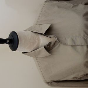 Black Brown 1826 Solid Tan Long Sleeve Button-Down Men's Shirt, Size Large